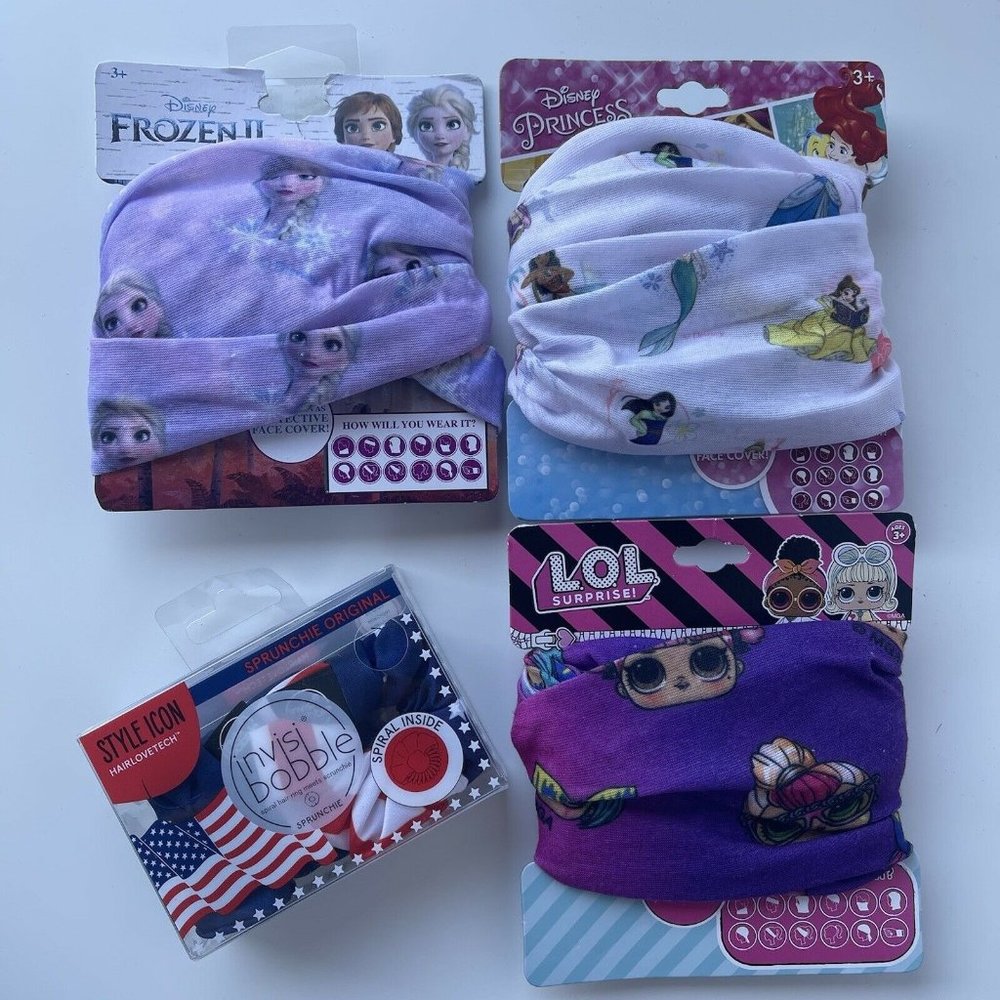 Frozen II, Disney Princess, LOL, & SCUNCI HAIR BUNDLE 6 GREAT Stocking Stuffer